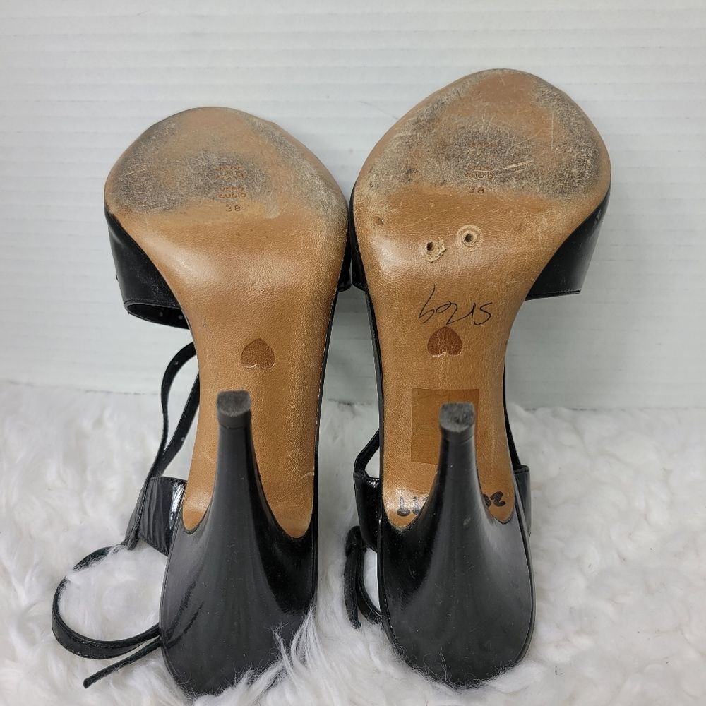 Moschino Cheap And Chic Spider Womens Size 7.5 Patent Slingback Heel - Picture 8 of 10